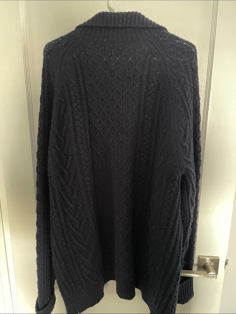 J. Crew Men's Merino Wool Blend Cable-Knit Button-Up Cardigan Sweater - Picture 5 of 7